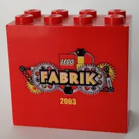 Brick 2 x 4 x 3 with 'LEGO FABRIK 2003' Print