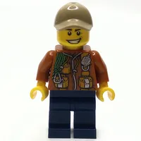 Explorer, Jacket with Pouches, Radio, and Rope, Dark Tan Cap