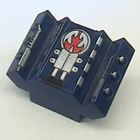 Brick Sloped 2 x 2 No Studs with Angled Side Block Extensions and Rip Print