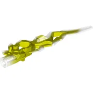 Large Figure Weapon Accessory, Flame / Lightning Bolt with Axle Hole with Marbled Trans-Clear Pattern