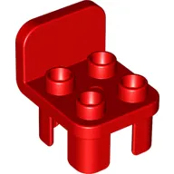 Duplo Chair with 4 Studs and Rounded Back