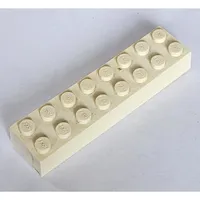 Brick 2 x 8 without Bottom Tubes, with Cross Supports