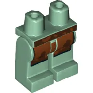 Hips and Sand Green Legs with Reddish Brown Apron, Dark Brown Smudges Print