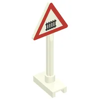 Road Sign Triangle with Level Crossing Small, Thick Print