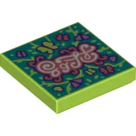 Tile 2 x 2 with Butterflies print