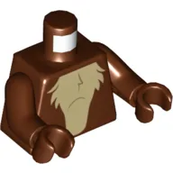 Torso White Fur print, Reddish Brown Arms and Hands