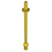 Bar 8L - Two Stop Rings / One Pin, Technic Figure Ski Pole [Rounded End]