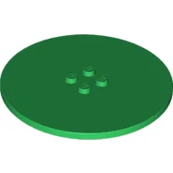 Plate Special Round 8 x 8 with 2 x 2 Center Studs with Groove