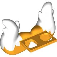 Minifig Hipwear Tail Fox, Double, White Tip Pattern