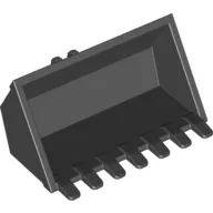 Construction Vehicle Bucket 3 x 6 with 9 Hinge Teeth