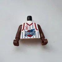 Torso Basketball Jersey, Houston Rockets #3' Print, Long One Piece Arms Brown (NBA)