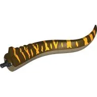 Animal Body Part, Dinosaur, Spinosaurus Tail with Dark Tan Underside, Bright Light Orange Markings print
