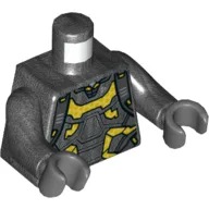 Torso Armor with Yellow Plates Print, Pearl Titanium Arms, Dark Bluish Gray Hands