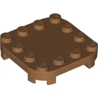 Plate Round Corners 4 x 4 x 2/3 Circle with Reduced Knobs