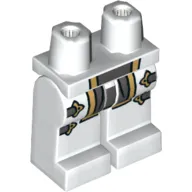 Hips and White Legs with Gray and Gold Loincloth and 4 Gold Clasps Print