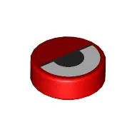 Tile Round 1 x 1 with Half-Closed Eye print