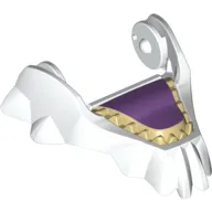 Large Figure Head Big Cat Lower Jaw with Teeth and Purple Tongue Print