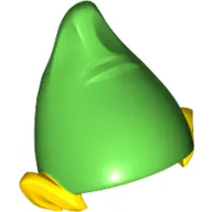 Hat, Elf Ears with Bright Green Hat Print