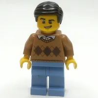 Medium Nougat Torso, Medium BLue Legs, Black Hair