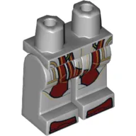 Hips and Light Bluish Gray Legs with Dark Red and Gold Armor Print