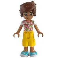 Leo - White/Coral Top, Yellow Pants