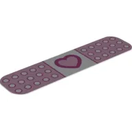 Duplo Bandage / Band Aid 3 x 13 with Round Ends and Pink Heart Print