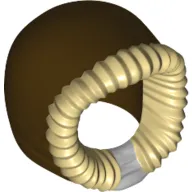 Hood Fur-lined, Short with Dark Brown Hood Print