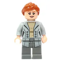 Claire Dearing in Long Light Bluish Gray Coat