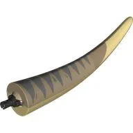 Animal Body Part, Dinosaur, Tyrannosaurus Rex Tail, with Pin with Tan Underside, Sand Blue Markings print