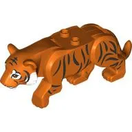 Animal, Big Cat, Tiger with 2 Studs with Black Stripes print