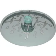 Dish 4 x 4 Inverted [Radar] with White Fountain Spray Print