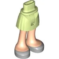 Minidoll Hips and Short Skirt with Light Nougat Legs and Silver Shoes [Thin Hinge]