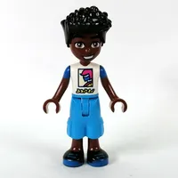 Zac - White Top, Medium Azure Pants