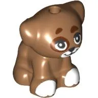 Animal, Dog Pup with White Paws, Face, Reddish Brown Spots print (Aira)