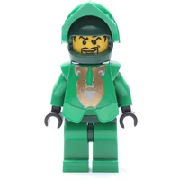 Rascus with Plain Green Torso, Gold Pattern Armor, and Dark Green Hips and Helmet