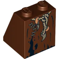 Slope 65° 2 x 2 x 2 with Bottom Tube and Rope Belt, Tatters, and Stitches Print