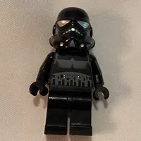 Imperial Shadow Trooper, Short Line on Back, Black, Plain Legs