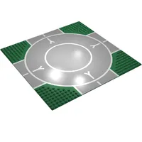 Baseplate 32 x 32 with 9-Stud Crossroads / Landing Pad with Runway Print