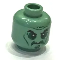 Minifig Head Master Yang, Eyebrows, Cheek Lines and Sunken Eyes Print [Hollow Stud]