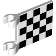 Flag 2 x 2 Square [Thin Clips] with Chequered Print