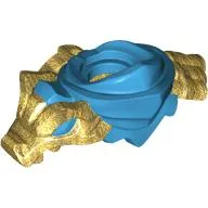 Minifig Neckwear Shoulder Armour With Pearl Gold Dragon pattern