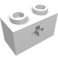 Technic Brick 1 x 2 with Axle Hole Type 1 [+ Opening] and Bottom Ridges