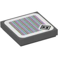 Tile 2 x 2 with Whomp and Barcode Print (Sticker)