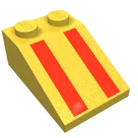 Slope 33° 3 x 2 with Red Stripes Print