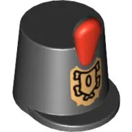 Hat / Imperial Guard Shako with Red Plume and Gold Badge Print