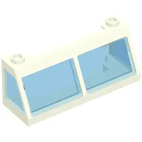 Windscreen 2 x 6 x 2 Train with Trans-Light Blue Glass