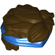 Hair Ruffled with Blue Headband Pattern