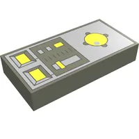 Tile 1 x 2 with Joystick and Vehicle Control Panel Print