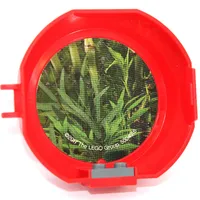 Pod, Round, Half, Back with 1 x 2 Plate Dark Bluish Gray with Plants Sticker (Kai Ninjago)