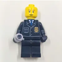 Minifig Complete Assembly, Policeman, Light Up Flashlight